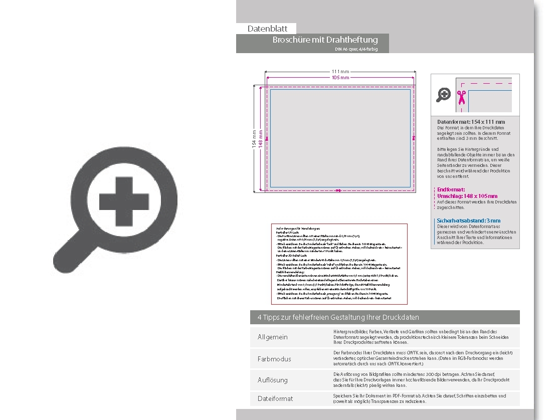 Product Bild brosch__re_mit_drahtheftung__endformat_din_a6_quer__148-seitig