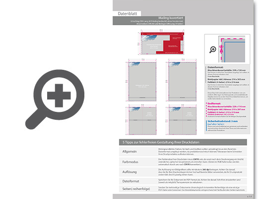 Product Bild briefh__lle_din_lang_(4_0-farbig_bedruckt)_ohne_fenster_inkl__anschreiben_din_a4_und_beileger_din_lang_(4-seiter)