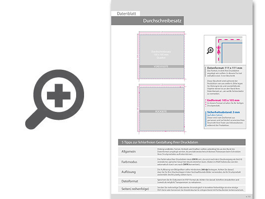 Product Bild durchschreibes__tze_quadrat_10_5_cm_x_10_5_cm__4-fach__1_1-farbig
