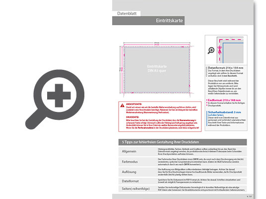 Product Bild eintrittskarte_din_a5_quer__ohne_perforierung_und_ohne_nummerierung_(4_4_beidseitig_bedruckt)