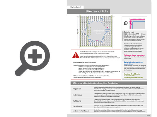 Product Bild hochwertige_etiketten_auf_rolle_in_schneeflocke-form